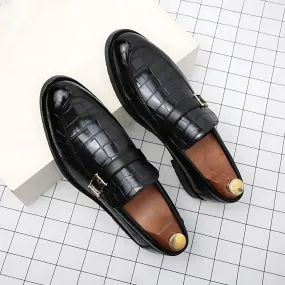 Julius | Luxuriöse Loafer aus Leder mit Krokoprägung für Herren